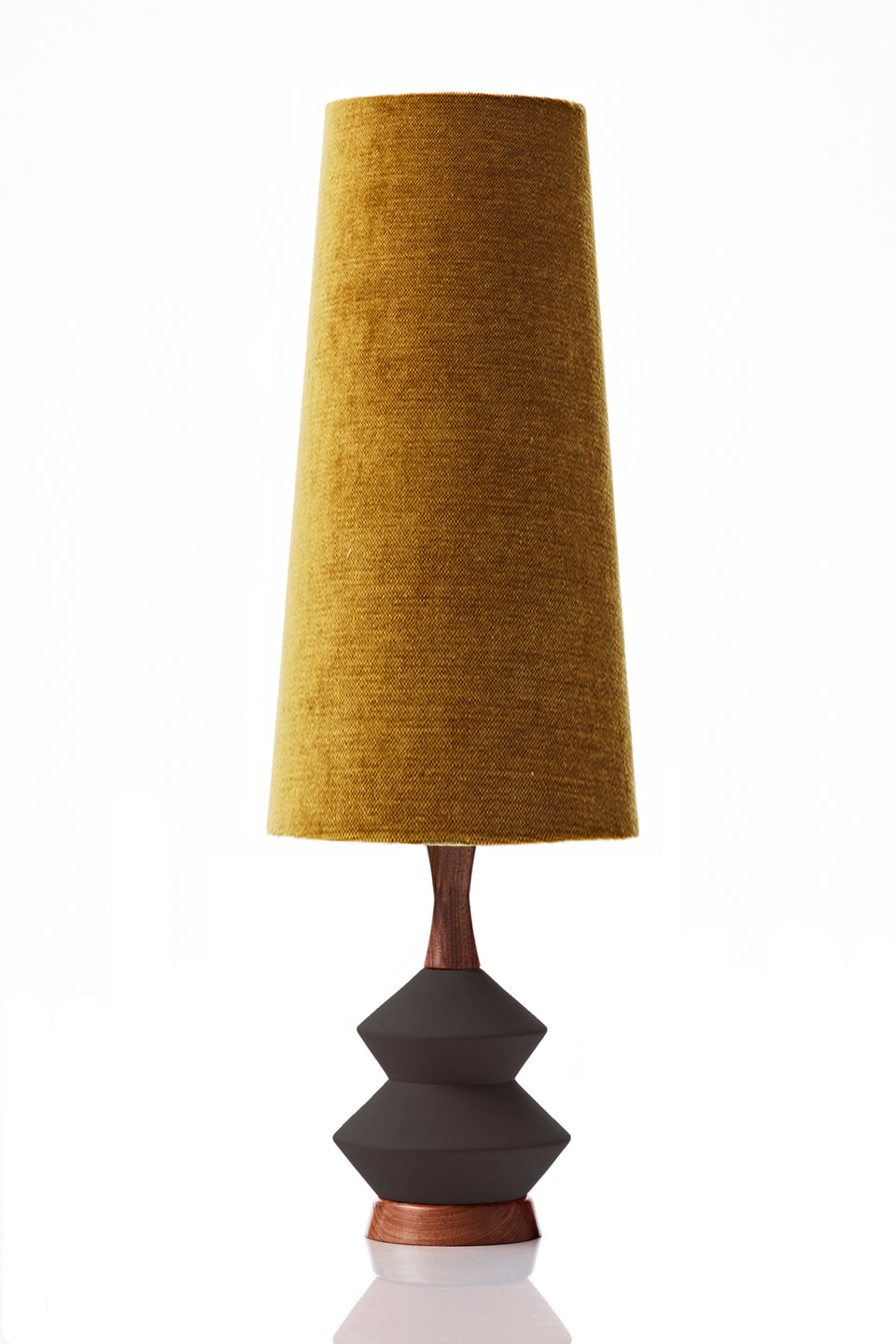Athena Lamp • Conical - Gold Velvet