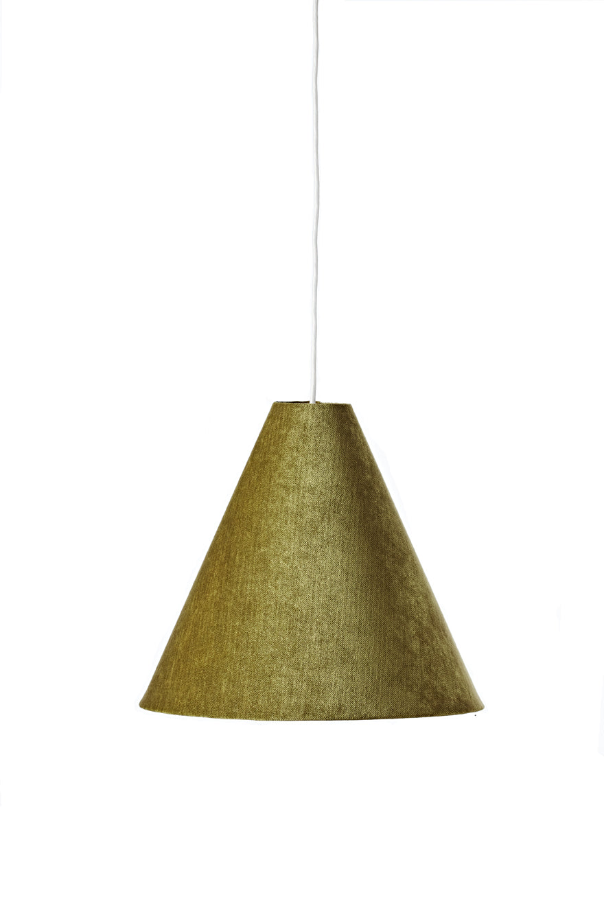 Tapered Pendant Shade • Moss Velvet