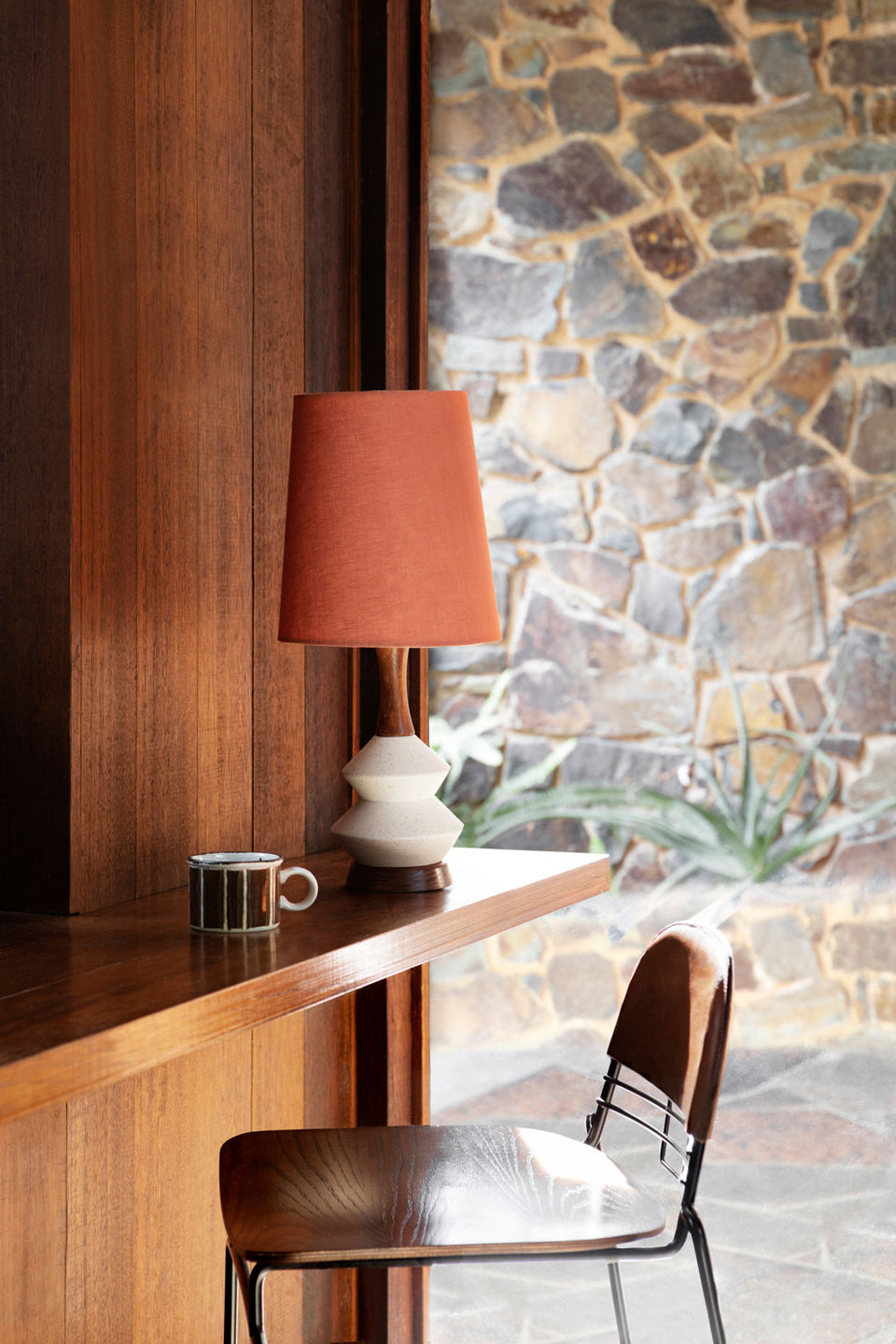 Athena Lamp • Small - Red Clay Linen