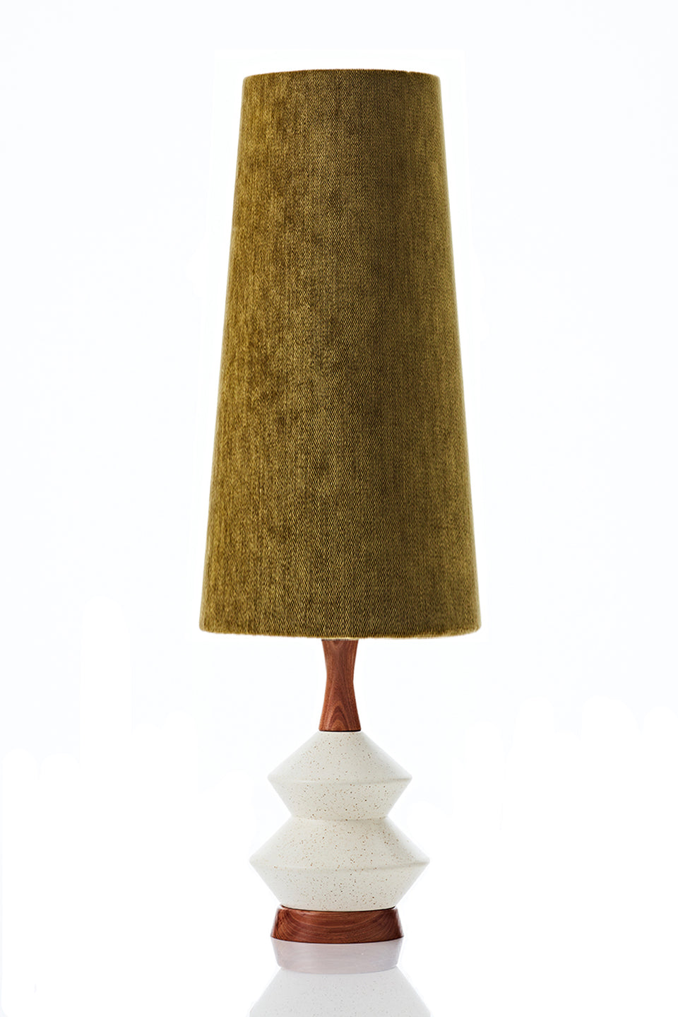 Athena Lamp • Conical - Moss Velvet