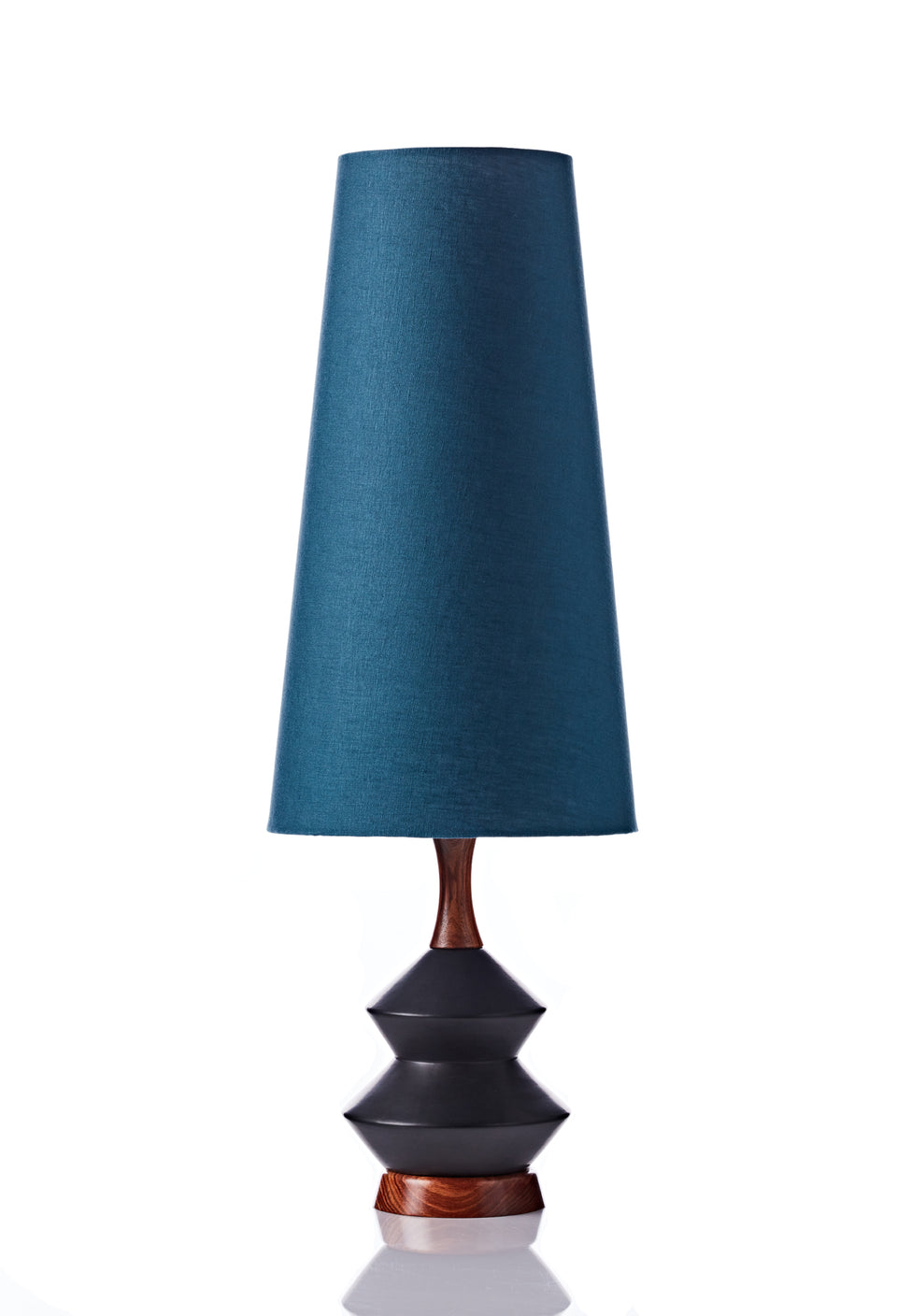 Athena Lamp • Conical - Teal Linen