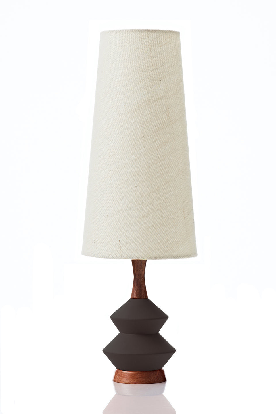 Athena Lamp • Conical - Vanilla Hessian