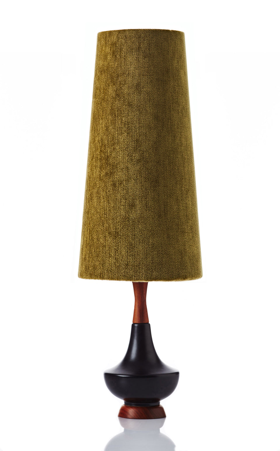 Electra Lamp • Conical - Moss Velvet