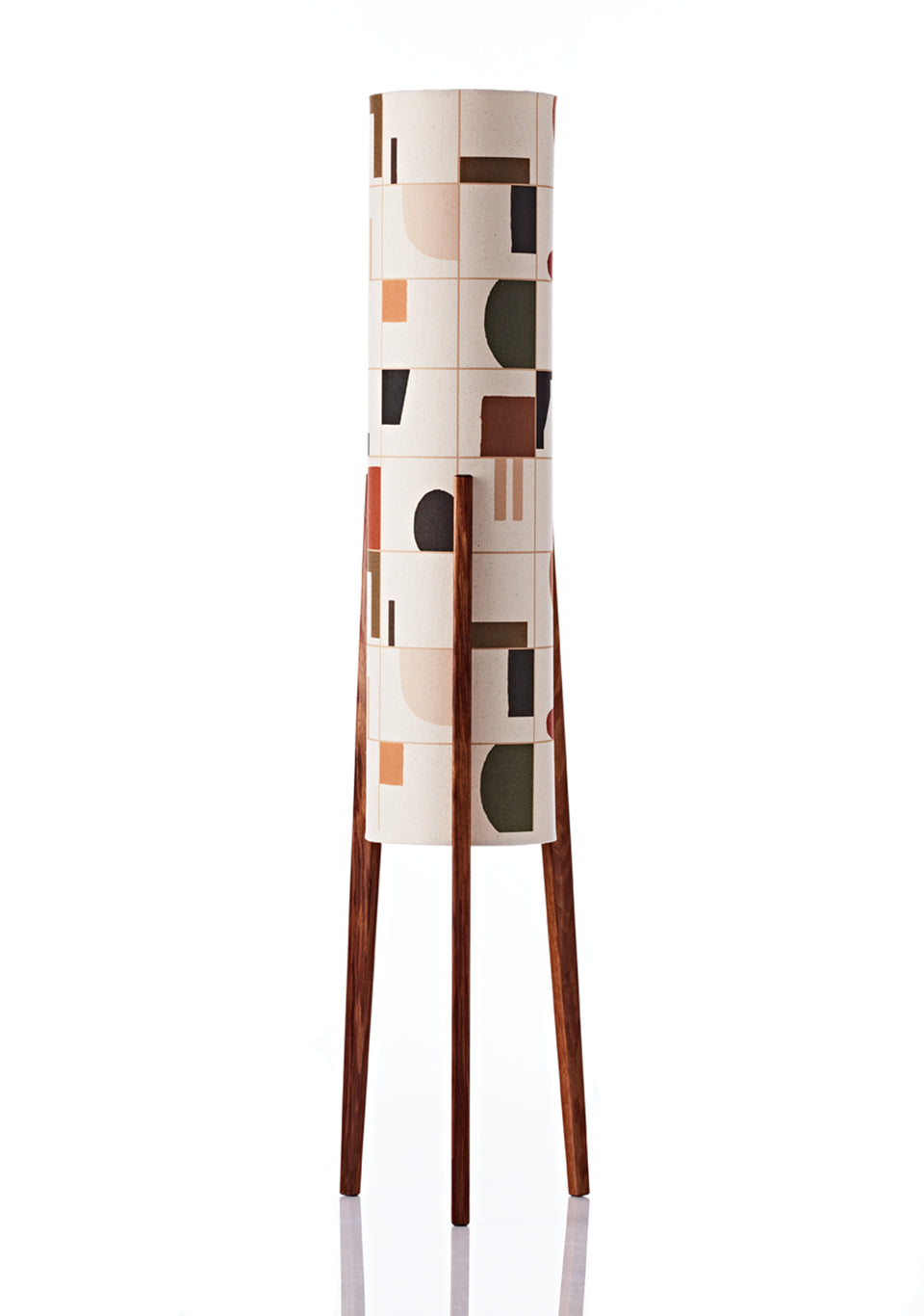 Rocket Floor Lamp Medium Grid Oat