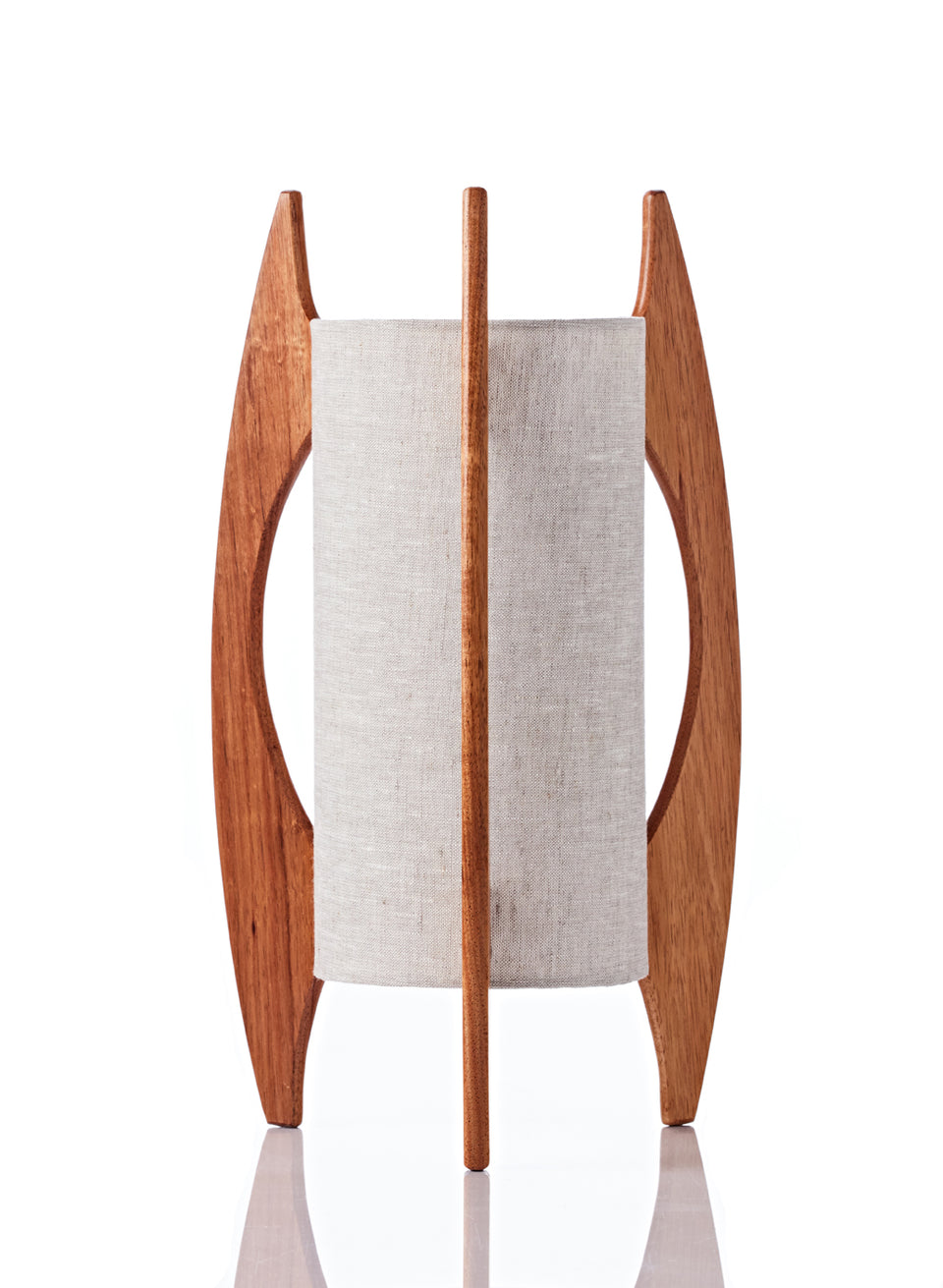 Rocket Table Lamp • Curved - Natural Linen
