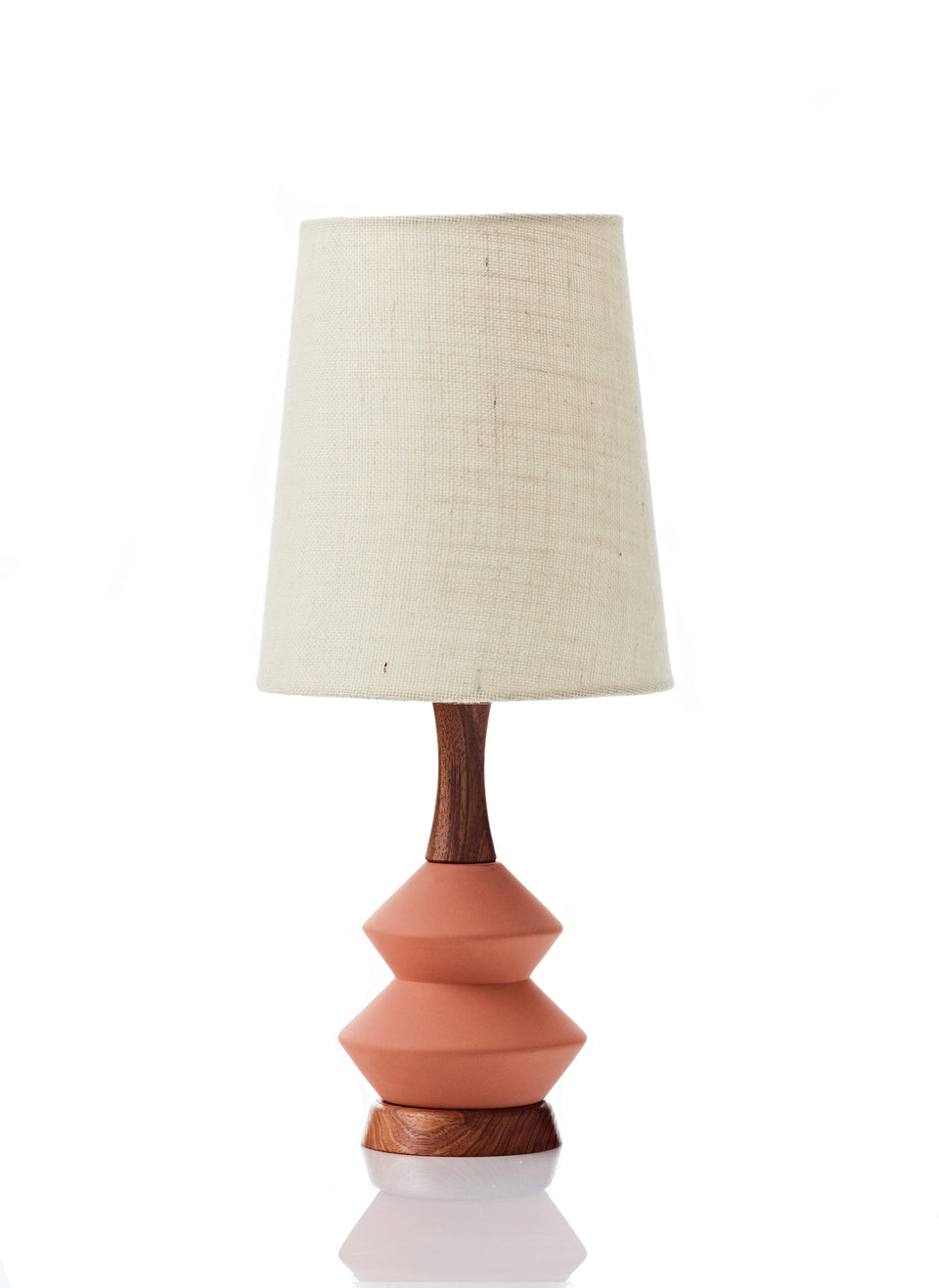 Athena Lamp • Small - Vanilla Hessian